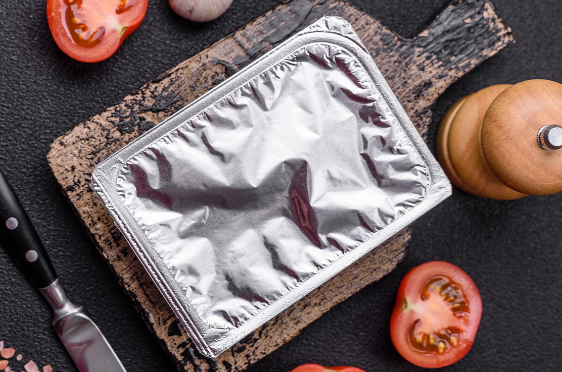 Lunchbox van aluminiumfolie