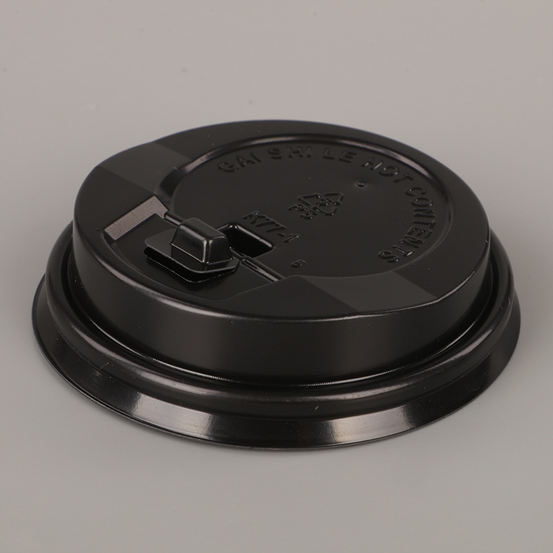 6,5 oz zwarte PS-deksels voor hete koffie