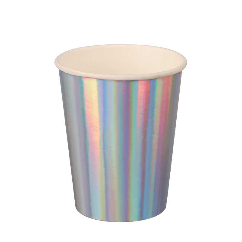 12oz zilveren, composteerbare koude papieren bekers
