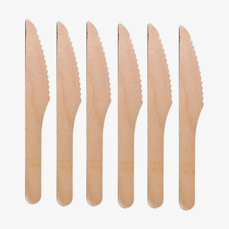 Wegwerp houten mes